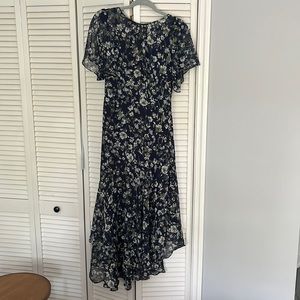 ASTR the Label Blue Green Floral Dress (Medium)